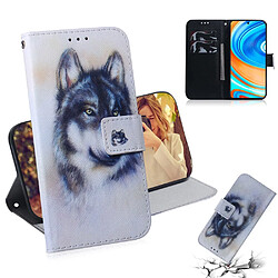 Etui en PU couverture d'impression de modèle avec support Loup pour votre Xiaomi Redmi Note 9 Pro