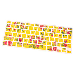 Acheter Peau de couverture de clavier en silicone ultra-étanche à la poussière fleurs jaunes