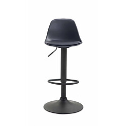 Non Tabouret de bar Kiel simili cuir noir