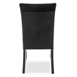 NC Lot de 6 chaises capitonnées Chaza Velours Noir