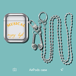 GUPBOO Airpods Coque Housse Étui Protecteur Compatible pour AirPods 3-ins anglais personnalité pendentif femme