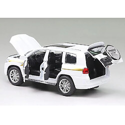 Universal 1:32 Toyota Prado SUV Die Cast Alloy Model Model Toy Sound and Light Back Collection Gifts (blanc)