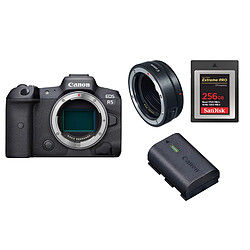 Canon EOS R5 Body + Adaptateur R + Carte SanDisk 256 Go Extreme Pro CF CFexpress Type B + Batterie LP-E6NH