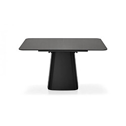 Inside 75 Table extensible 8 couverts HEY GIO 180 cm base métal noir plateau céramique pierre