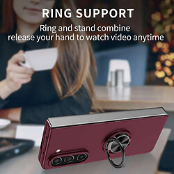 Acheter Htdmobiles Coque pour Samsung Galaxy Z Fold 5 5G - housse etui rigide bague anti choc magnetique - ROUGE BORDEAUX