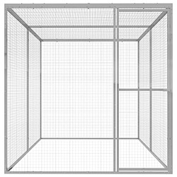 vidaXL Cage pour chat 3x1,5x1,5 m Acier galvanisé