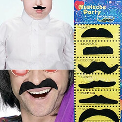 Totalcadeau 6 fausse moustaches adhésives accessoire de déguisement