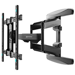 ONKRON Support Mural TV Universel pour 40" - 75" TV Ecran, Bras TV Mural Articulé de 45,5 kg - Fixation Murale TV VESA 200x100 - 600x400/Support Mural TV Orientable et Inclinable Pivotant M6L-B Noir