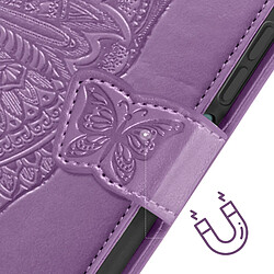 Avizar Étui Papillon Mandala pour Xiaomi Redmi 13 Portefeuille Dragonne Violet pas cher