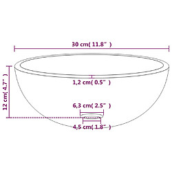 Acheter vidaXL Lavabo Verre trempé 30x12 cm Doré