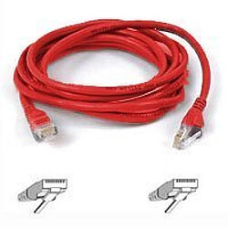 Belkin Patch cable - RJ-45(M) - RJ-45(M) - 1m ( CAT 5e ) - red câble de réseau Rouge