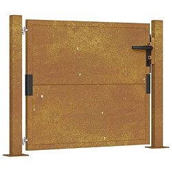 vidaXL Portail de jardin 105x80 cm acier corten