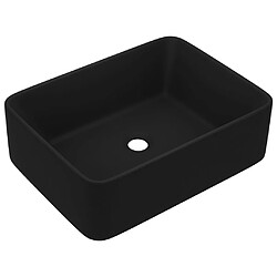 vidaXL Lavabo de luxe Noir mat 41x30x12 cm Céramique