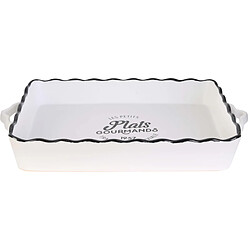 Cook Concept Plat rectangulaire en grès Les petits plats gourmands.