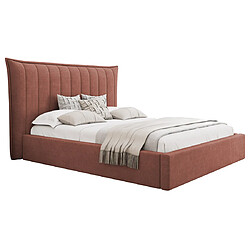 Bestmobilier Esmee - lit coffre - 140x200 cm - en velours - sommier inclus