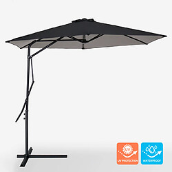 Acheter Elios Parasols Parasol 3 mètres bras décentralisé acier hexagonal Dorico Noir