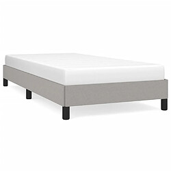 vidaXL Cadre de lit sans matelas gris clair 90x190 cm tissu