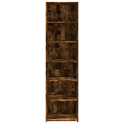 Avis vidaXL Buffet haut chêne fumé 50x41x185 cm bois d'ingénierie