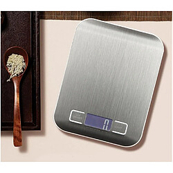 Acheter Universal Balance de cuisine en acier inoxydable Balance électronique numérique pour la nourriture Balance électronique pour la cuisson Balance LCD rechargeable USB(Argent)