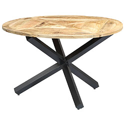 vidaXL Table à manger Rond 120x76 cm Bois de manguier massif