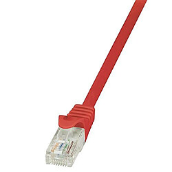 LogiLink Câble patch, Cat.5e, U/UTP, 0,25 m, rouge, gaine en ()