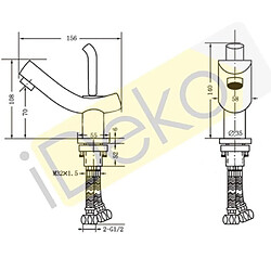 Avis iDeko® Robinet Mitigeur lavabo cascade haut bec salle de bain design moderne en Laiton Céramique chrome IDKS116N avec flexibles