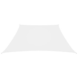 vidaXL Voile de parasol Tissu Oxford trapèze 3/4x3 m Blanc