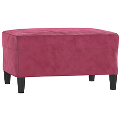 vidaXL Repose-pied Rouge bordeaux 70x55x41 cm Velours