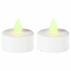 Lot de 2 Bougies Led 4cm Blanc