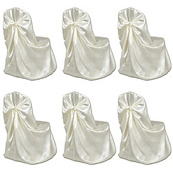 vidaXL Housses de chaise pour banquet de mariage 12 pcs Crème