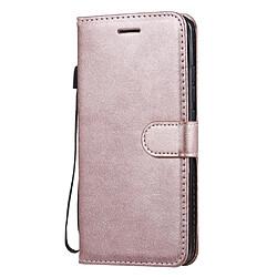 Etui en PU style de couleur unie or rose pour votre Xiaomi Mi CC9 Pro/Mi Note 10/Mi Note 10 Pro