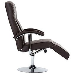 Avis vidaXL Fauteuil TV marron similicuir