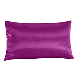 taie d'oreiller en satin de soie synthétique 50 * 76cm violet