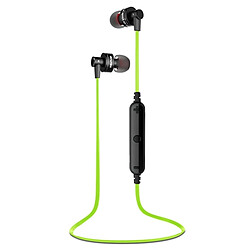 Wewoo Ecouteur Bluetooth pour iPhone sans fil Sport écouteurs stéréo avec contrôle de micro support Handfree Appel Samsung HTC Sony et Smartphones Vert