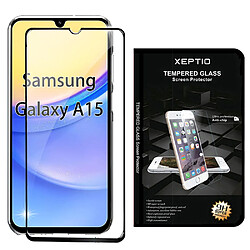 Xeptio Protection écran complet Vitre en verre trempé Full cover noir pour Samsung Galaxy A15 4G / Galaxy A15 5G -