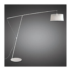 Luminaire Center Lampadaire Nordica E27 avec Abat jour noir, noir/chrome poli