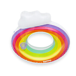 Bouée Gonflable pour Plage ou Piscine Bestway Rainbow Dreams Swin Tube 105x33 cm avec Porte-Verres Multicolore