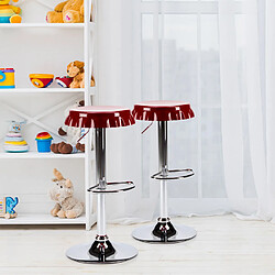 Superstool Tabouret haut bar et cuisine forme de capsule de bouteille design moderne Dallas | Rouge