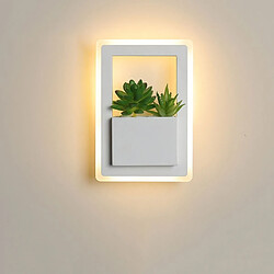 Avis Wewoo Applique murale LED chevet simple escalier couloir allée hôtel décoratif plante Art lampe carré