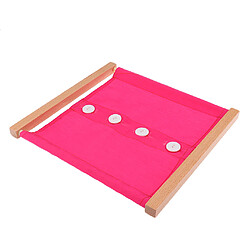 Jeu Educatif Enfant Montessori Matériel Vie Pratique Jouet en Bois - Plaque de Zip Bouton et Bouton-pression de Vêtements