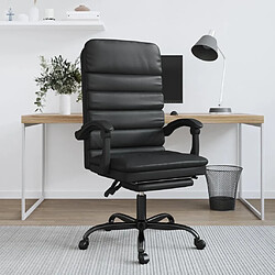 vidaXL Fauteuil de massage inclinable de bureau Noir Similicuir