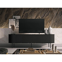 Bestmobilier Thio - meuble TV - noir - 180 cm