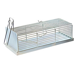 Visiodirect Piège pour Rats, Cage de Piège à Rats en Zinc coloris Gris - 29 x 12 x 9 cm