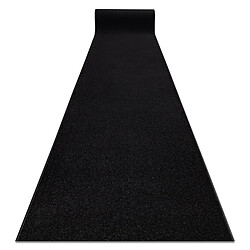 RUGSX Tapis de couloir KARMEL plaine, une couleur noir 100 cm 100x350 cm