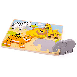 Bigjigs Toys Gros puzzle safari à soulever