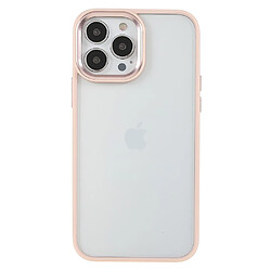 Coque en TPU + acrylique Anti-rayures, avec protection de l'objectif de l'appareil photo rose pour votre iPhone 13 Pro 6.1 pouces