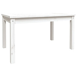 vidaXL Table de jardin blanc 82,5x50,5x45 cm bois massif de pin