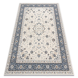 RUGSX Tapis NAIN Cadre ornement 7179 51943 beige bleu foncé 120x170 cm