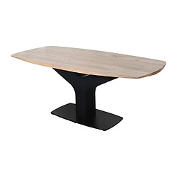 Acheter Vente-Unique Table à manger 8 personnes en bois d'acacia et métal - Naturel et noir - MIRIONA