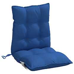 Acheter vidaXL Coussins de chaise à dossier bas lot de 4 bleu royal